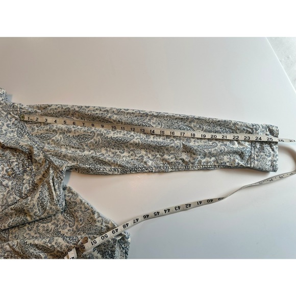 Cody James Paisley Button Down Shirt Blue & Cream Cotton Size Large - Picture 7 of 9